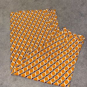Forever 21 Orange Geometric Wide Leg Pants